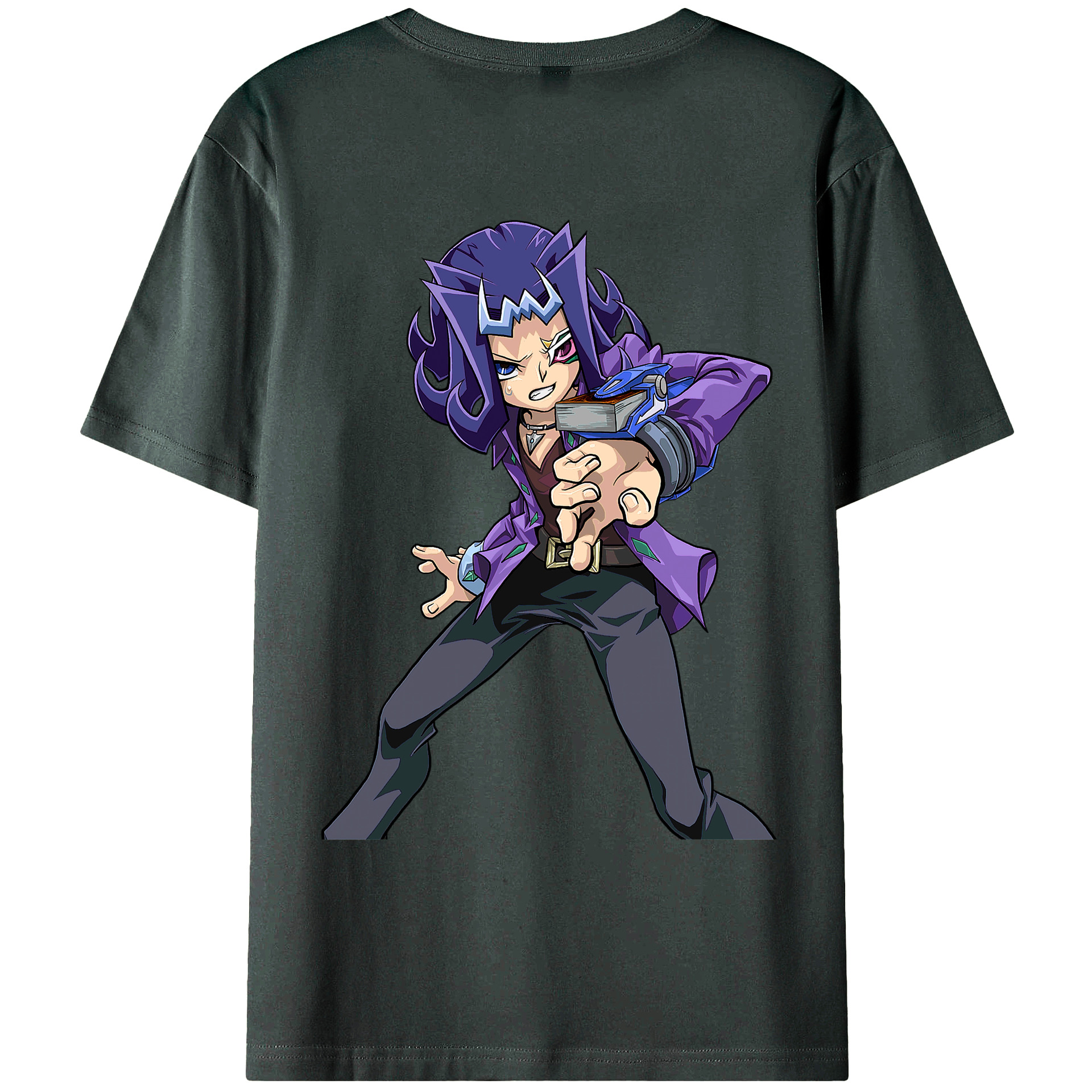 （画像用） 遊☆戯☆王 Yu-Gi-Oh! 綿100％ メンズ半袖Tシャツ（バックプリント） 通気性